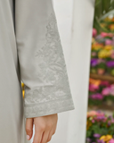 Ayla Studio - Dobby Lawn Roshi Embroidered Suit For Women - Charcoal - 2 Piece