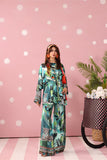 Musferah Saad - Azure Ambush Printed Silk Suit For Women - 3 piece