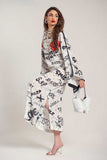 Salahuddin Pasha - Silk Kaftan For Women - White - 1 Piece