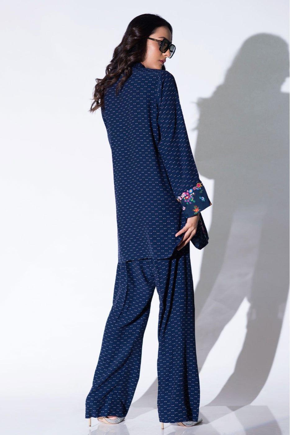 Insia Sohail - Midnight Garden - Navy Blue - Floral Print - 2 Piece - Studio by TCS