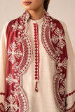 Cross Stitch - Crimson Blush Slub Khaddar Suit For Women - Beige - 2 Piece