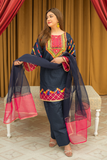 Zahra Ahmad - ST-175 - Navy Blue - Lawn - 3 Piece