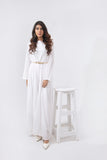 Syah - Diagonal Cut Maxi With Cape - White - 2 Piece