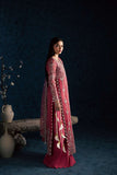Maria Osama Khan - Gulbahar Pink Organza / Raw Silk Suit For Women - 3 Piece