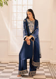 Allure By Ih - Midnight Thai Silk Suit For Women - Midnight Blue - 3 Piece