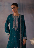 Allure By Ih - Pine Thai Silk Suit For Women - Teal - 3 Piece
