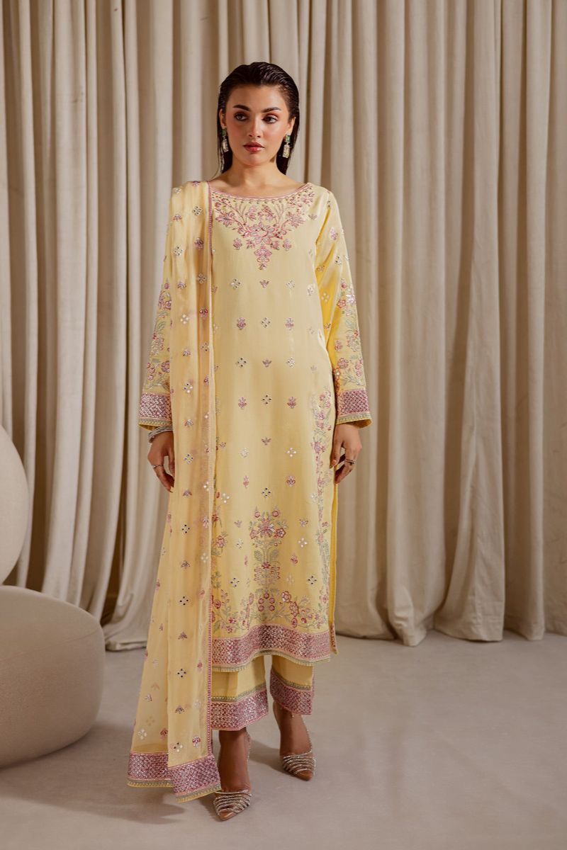 Allure by Ih - NIGHAR - Lemon Yellow - 3 Piece