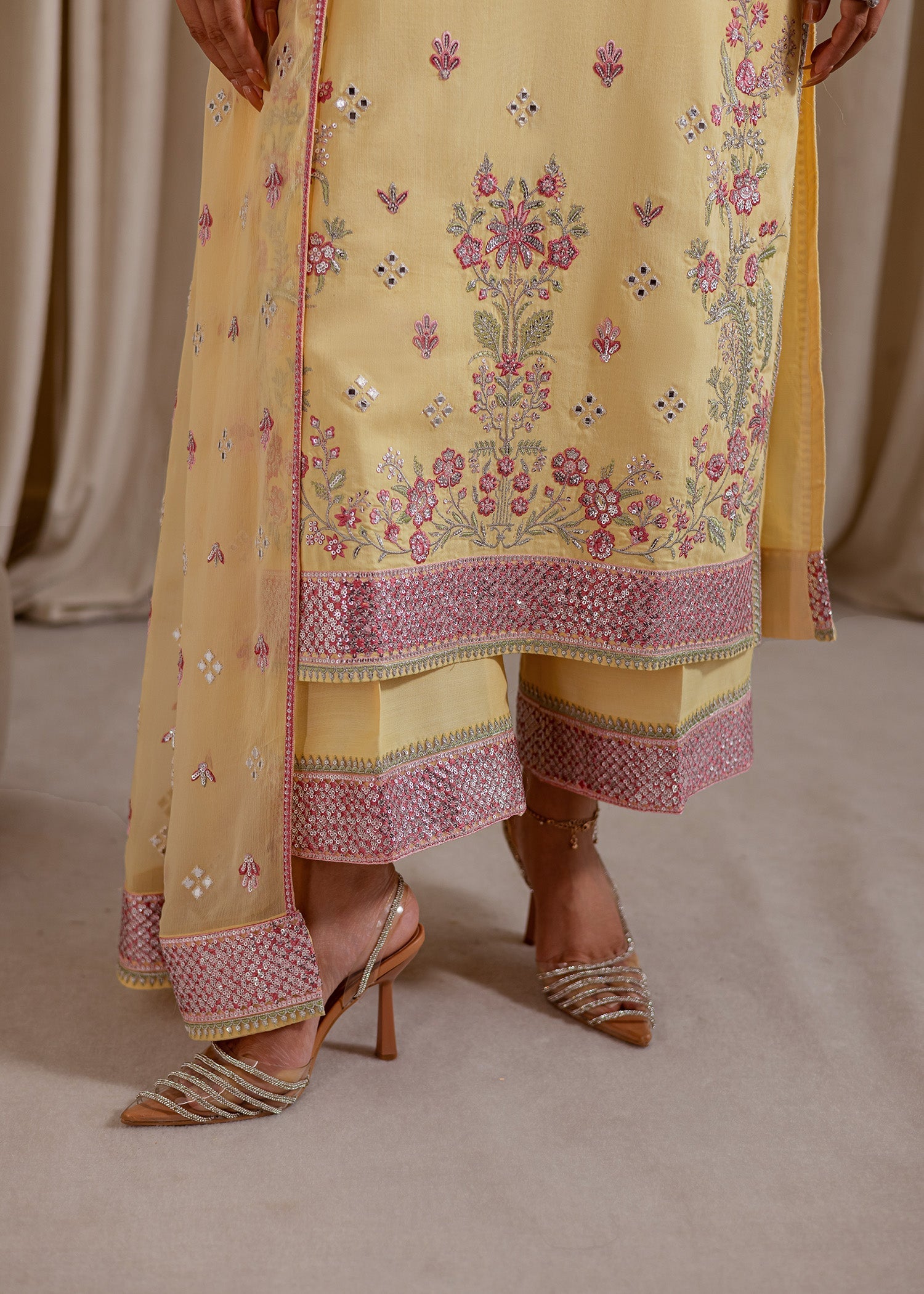 Allure by Ih - NIGHAR - Lemon Yellow - 3 Piece