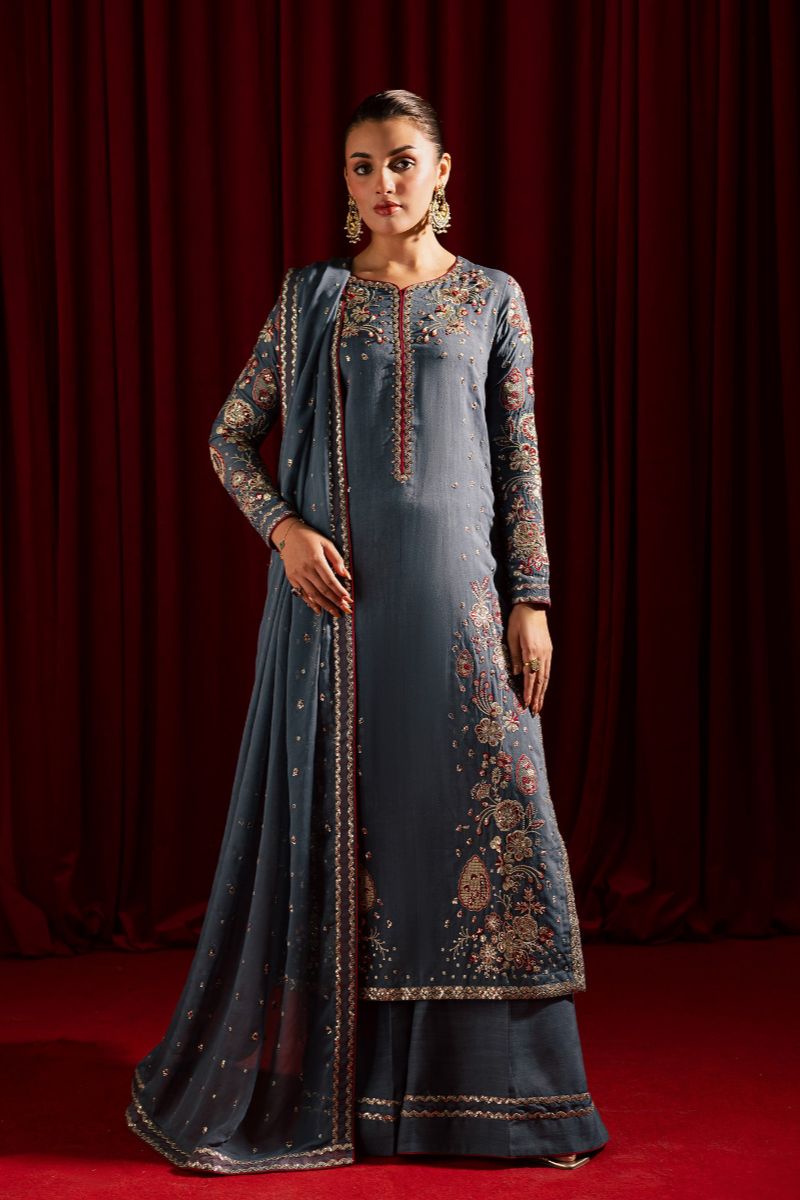 Allure by Ih - JHOOMAR - Grey - 3 Piece