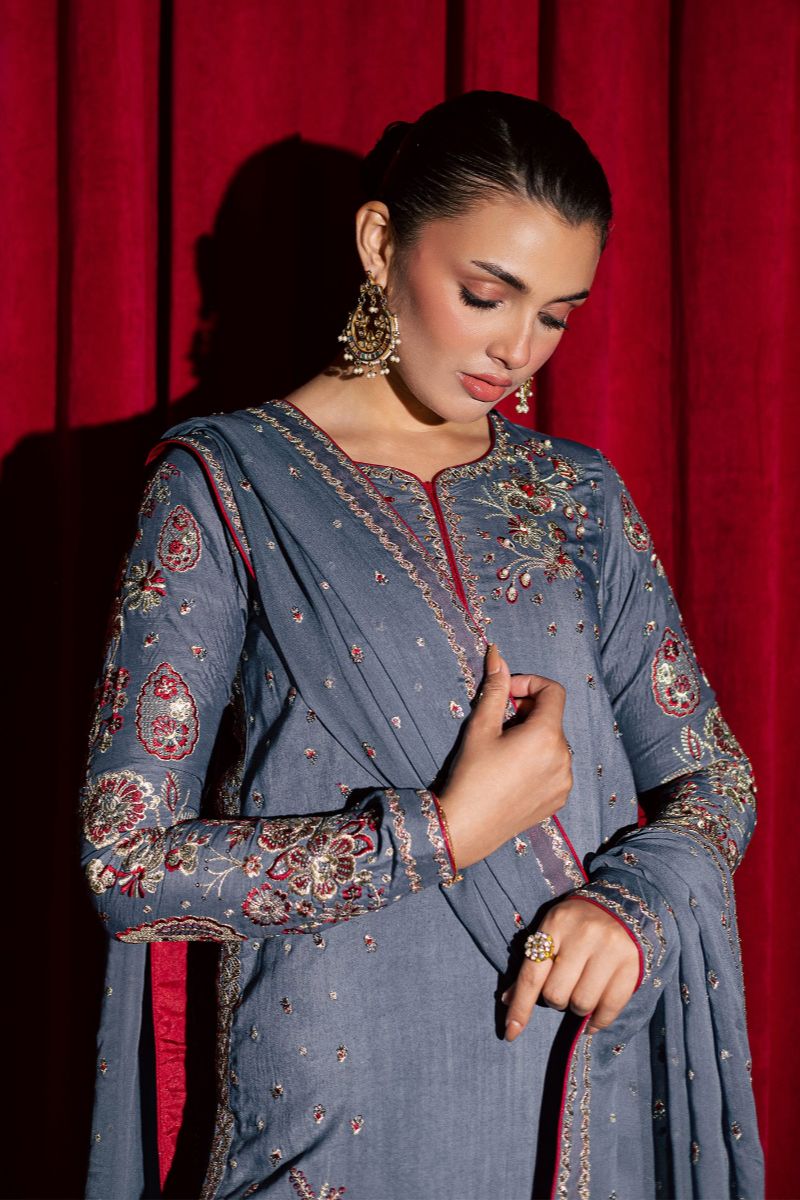 Allure by Ih - JHOOMAR - Grey - 3 Piece