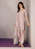 Allure By Ih - Curve Tussel Silk Suit For Women - Powder Pink - 3 Piece