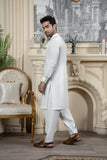 Shahjahan Off White Soft Cotton Kurta Shalwar 2 Piece Suit