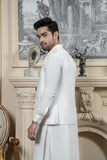 Shahjahan - Boski Offwhite Kurta Shalwar with Waistcoat For Men