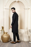 Shahjahan - Black Boski Kurta Trouser For Men