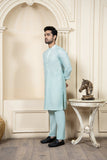 Shahjahan Aquamarine Kurta Trouser 2 Piece Suit