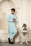 Shahjahan Aquamarine Kurta Trouser 2 Piece Suit
