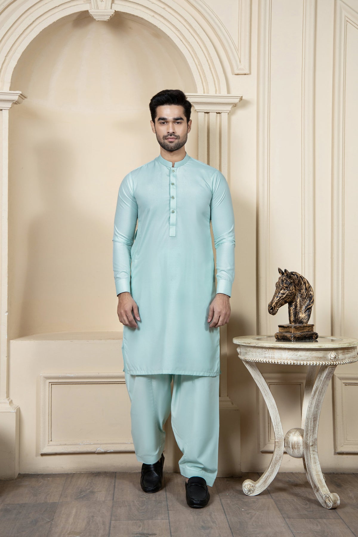 Shahjahan Aquamarine Kurta Shalwar 2 Piece Suit