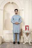 Shahjahan Ash Grey Kurta Trouser 2 Piece Suit