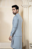 Shahjahan Ash Grey Kurta Trouser with Waistcoat 3 Piece Suit