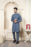Shahjahan Zarqash Kurta Trouser 2 Piece Suit Slate Grey