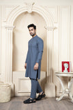 Shahjahan Zarqash Kurta Trouser 2 Piece Suit Slate Grey