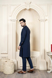 Shahjahan Navy Blue Soft Cotton Kurta Trouser 2 Piece Suit
