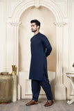Shahjahan Navy Blue Soft Cotton Kurta Shalwar 2 Piece Suit