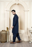 Shahjahan Navy Blue Soft Cotton Kurta Shalwar 2 Piece Suit