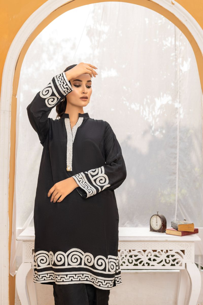 Anayra Amal - Simt - Black - Dull Silk - 2 Piece