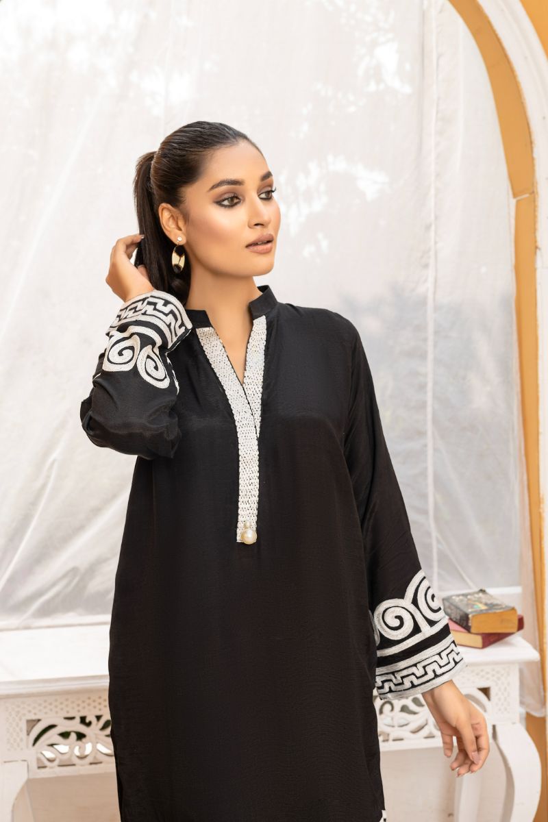 Anayra Amal - Simt - Black - Dull Silk - 2 Piece