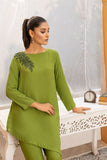 Anayra Amal - Kainaat - Olive Green - Grip Georgette - 2 Piece