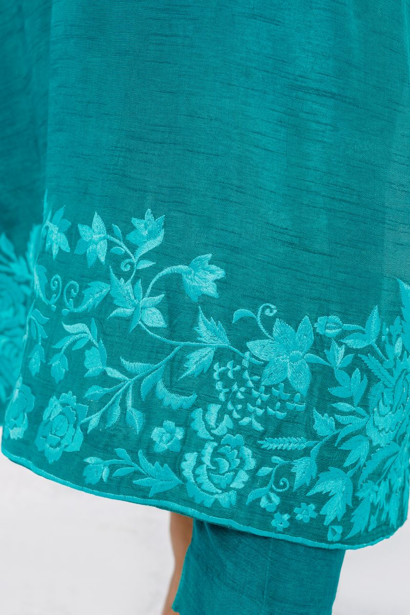 Anayra Amal - Tabeer - Sea Green - Korean Silk - 3 Piece