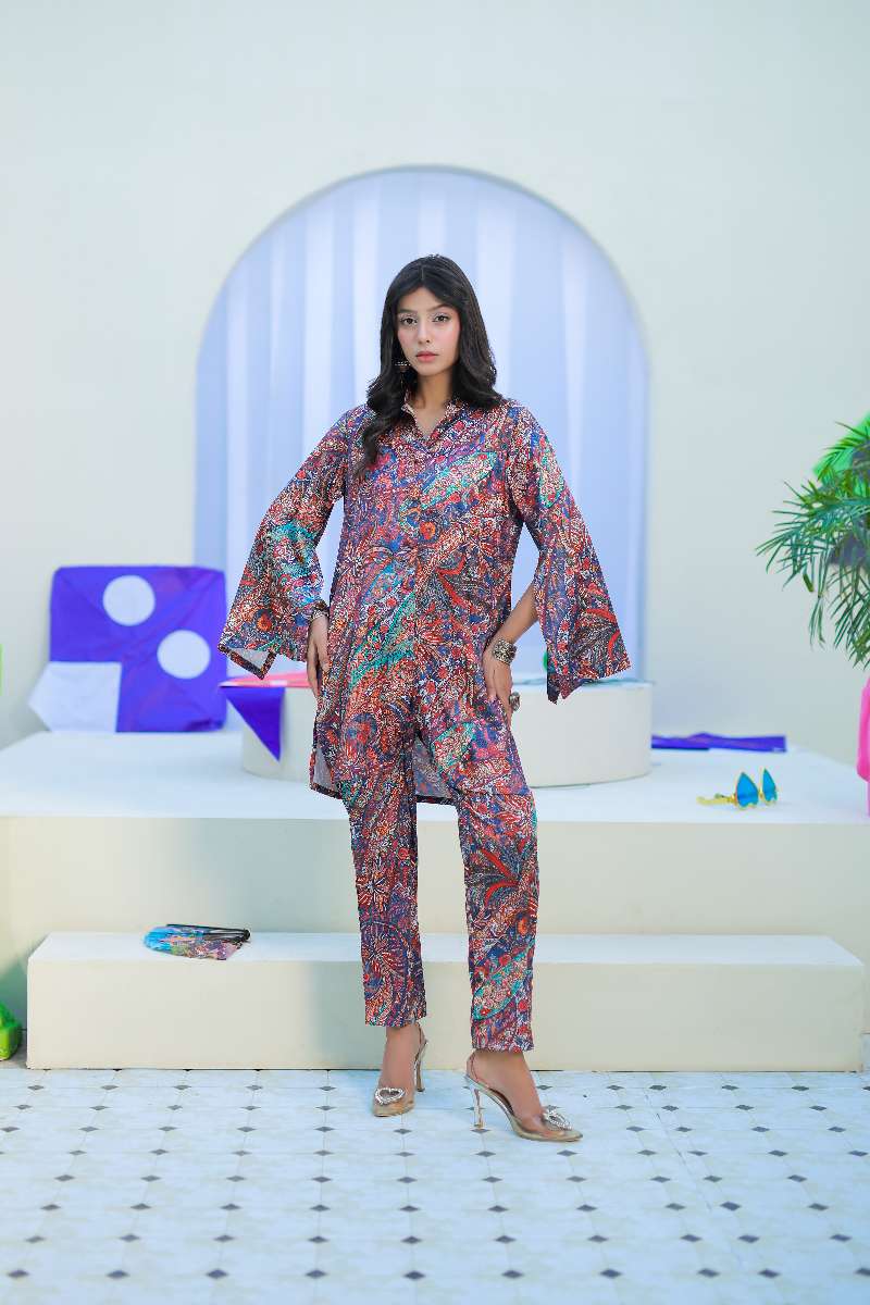 Anayra Amal - Parsley Grip Fluid Form Printed Suit For Women - 2 Piece