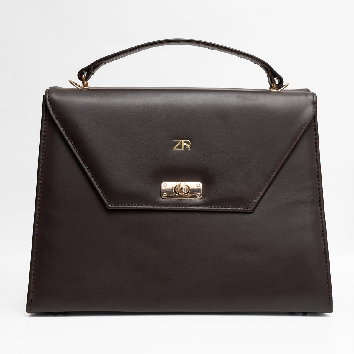 Zahraas Classic Leather Handbag Black