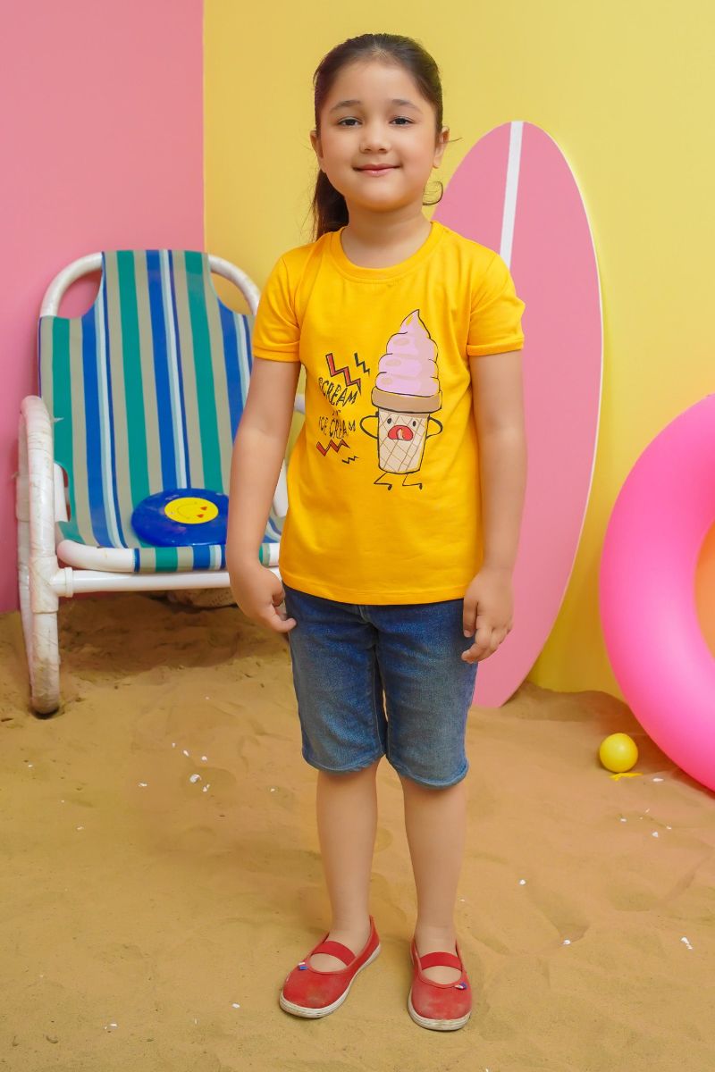 Modest - Ice Cream Graphic Tee - Jersey - 1 Piece
