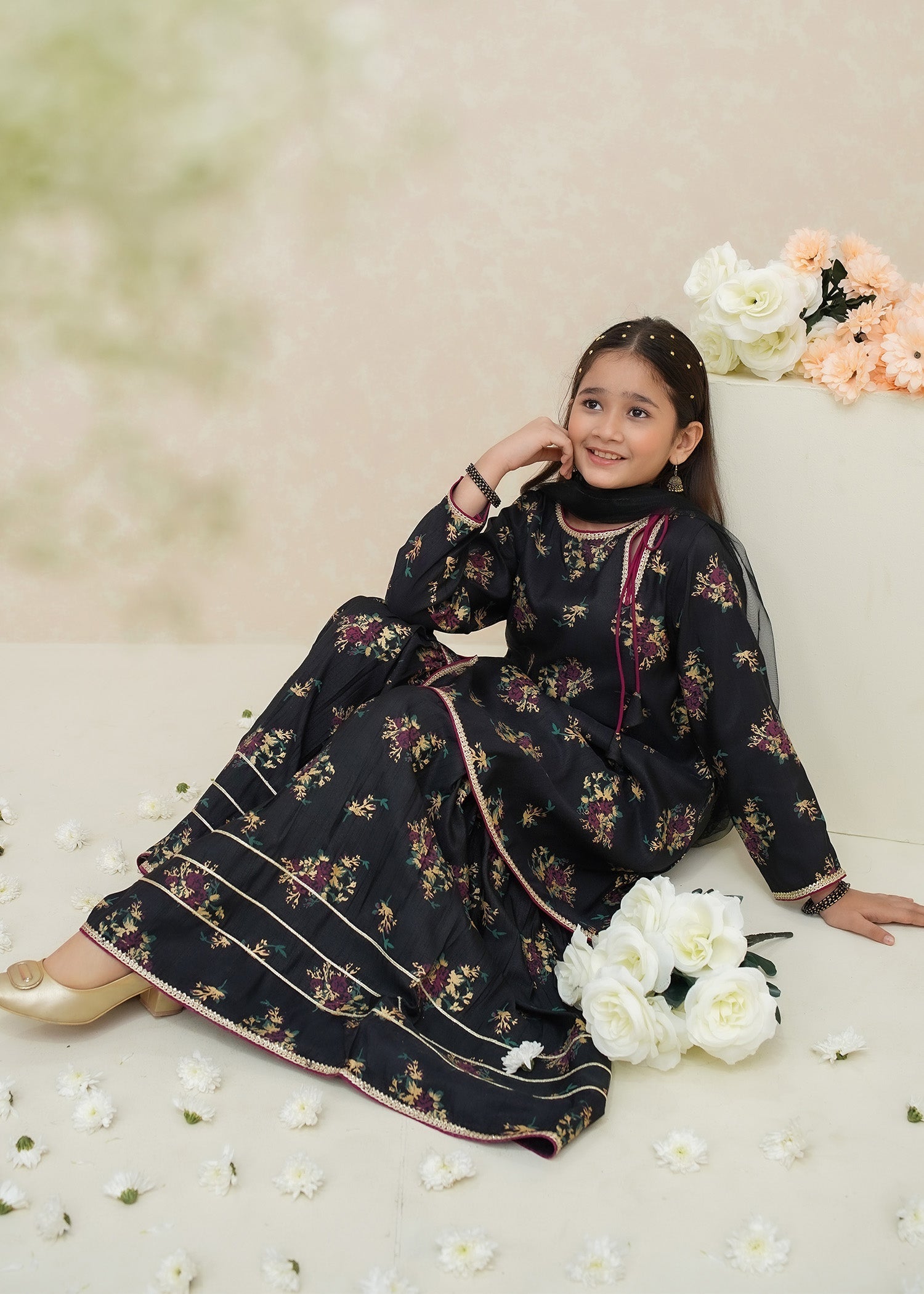 Modest - Siyara - Rawsilk - Black - 3 Piece