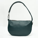 Zahraas Leather Hobo Shoulder Bag dark Teal