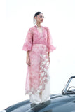 Sania Maskatiya Twila Suit Organza Pink 2 Piece