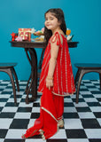Modest - Gulabo - Net - Red - 3 Piece