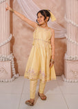 Modest - Maysuri Embroidered Frock For Girl - 3 Piece