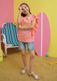 Modest - Girls Summer Tee - Peach - Jersey - 1 Piece
