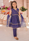 Modest - Cotton Lawn Embroidered Frock For Girl - 3 Piece