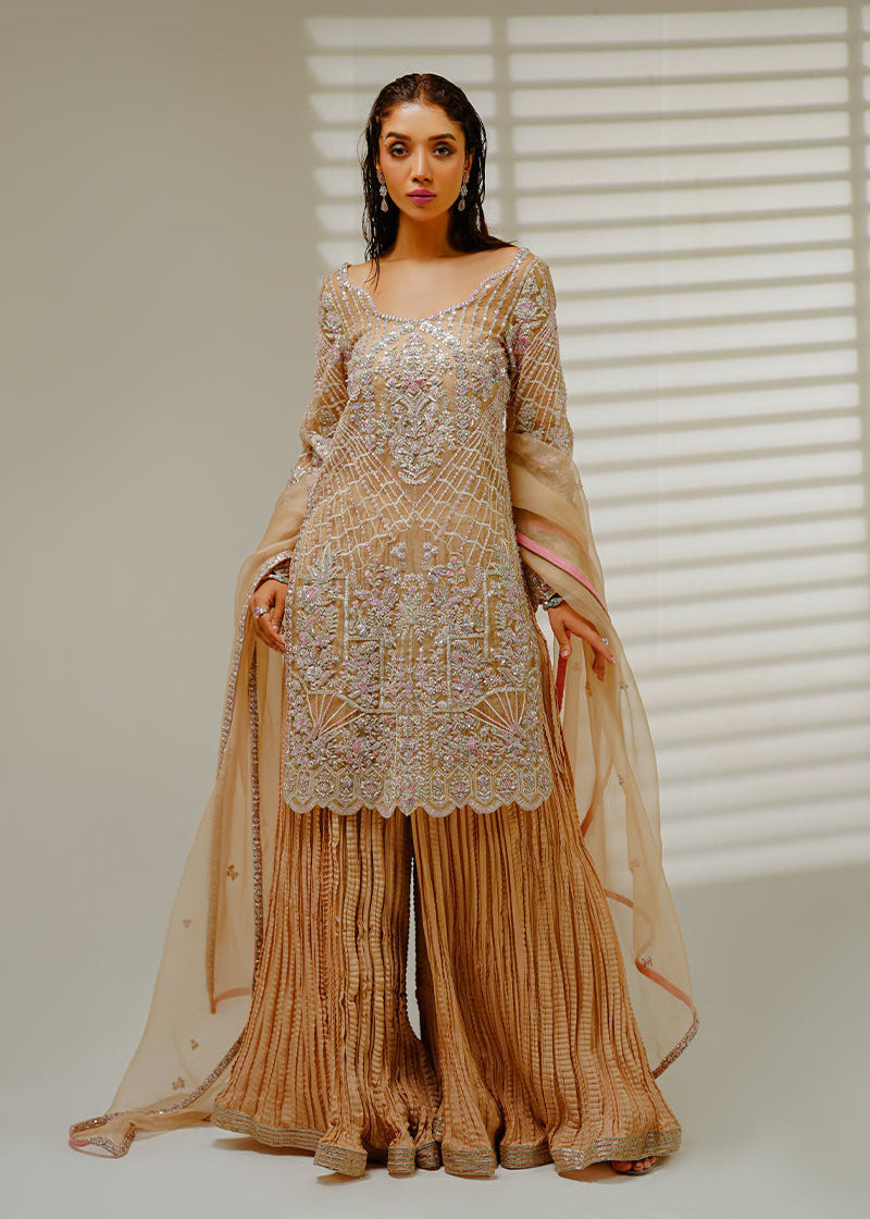 Shahid Chuhan - Vintage Revival Organza Suit For Women - Light Skin