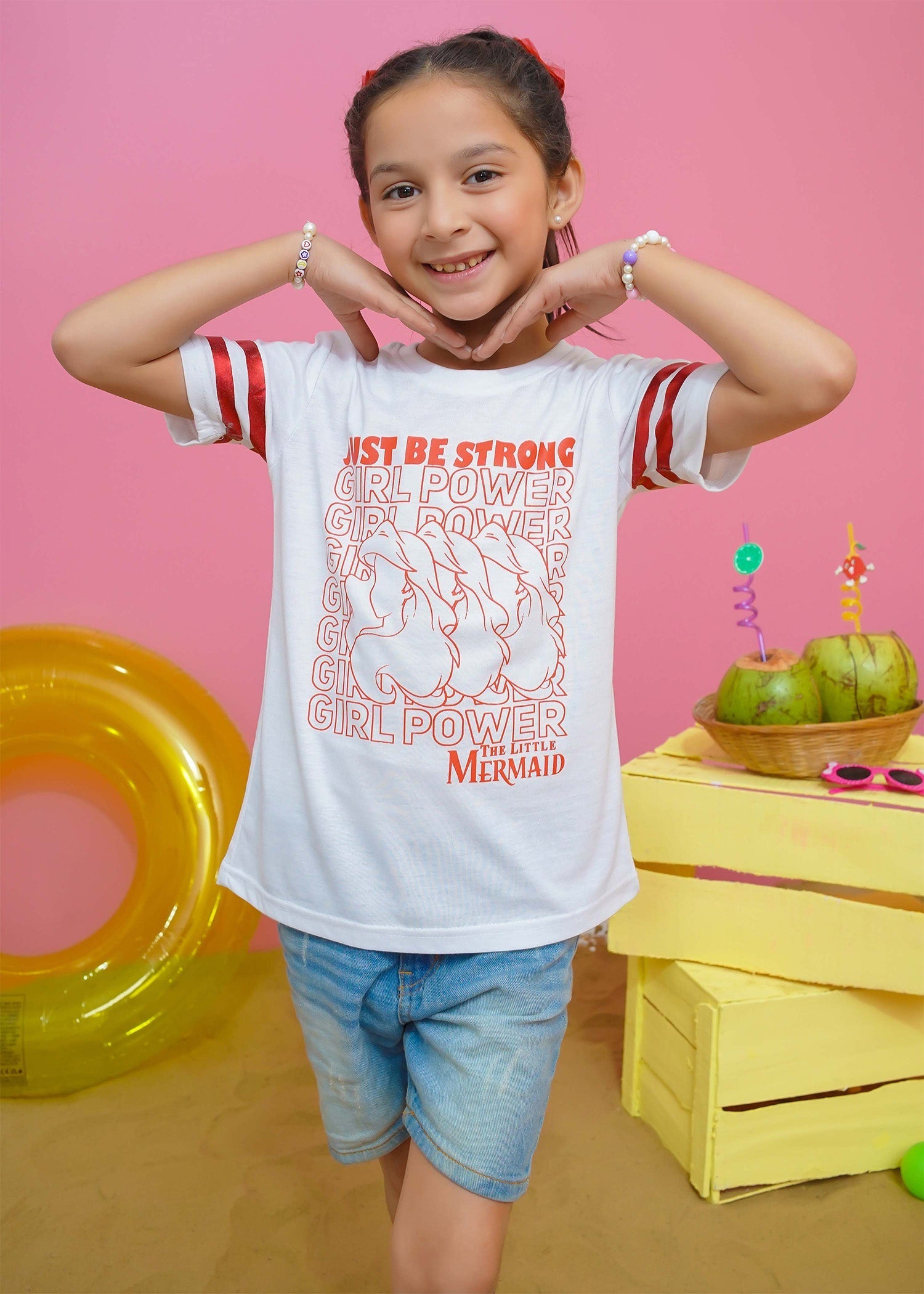 Modest - Girl Power Graphic Tee - White - Jersey - 1 Piece