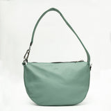 Zahraas Leather Hobo Shoulder Bag Green