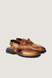 Navado - Brogue Peshawari Tan Sandals For Men