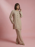 Gulabo - Sable Set Blended Cape Suit For Women - Biege - 2 Piece