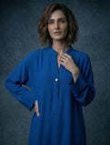 Gulabo - Blended Crepe Suit For Women - Royal Blue - 2 Piece