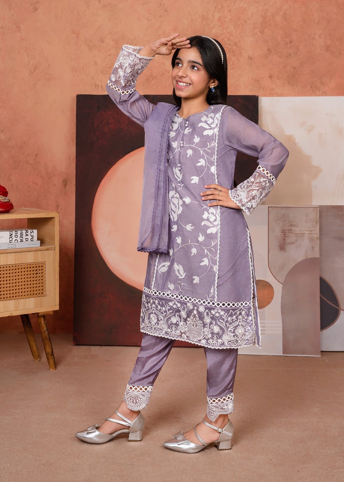 Laleen Ayla Mini 3 Piece Suit Purple