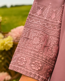 Ayla Studio - Shabnam Embroidered Suit For Women - Plum - 2 Piece